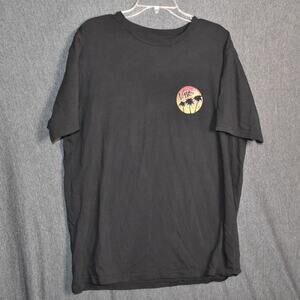 VANS Men's XL Palm Tree Short Sleeve Crewneck Black Shirt